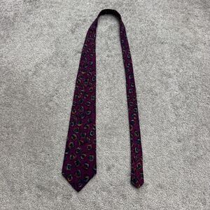 Byblos Vintage 90s 100% Silk Neck Tie Mens Purple Abstract Geometric Canada